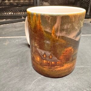 Thomas Kinkade Mug 2011 Cozy Cabin "Beginning of a Perfect Day" Collectible